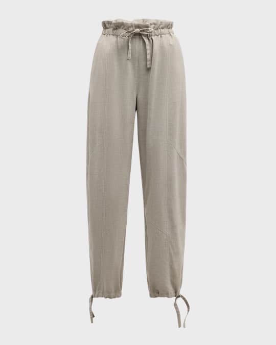 Pull-On Melange Suiting Pants 