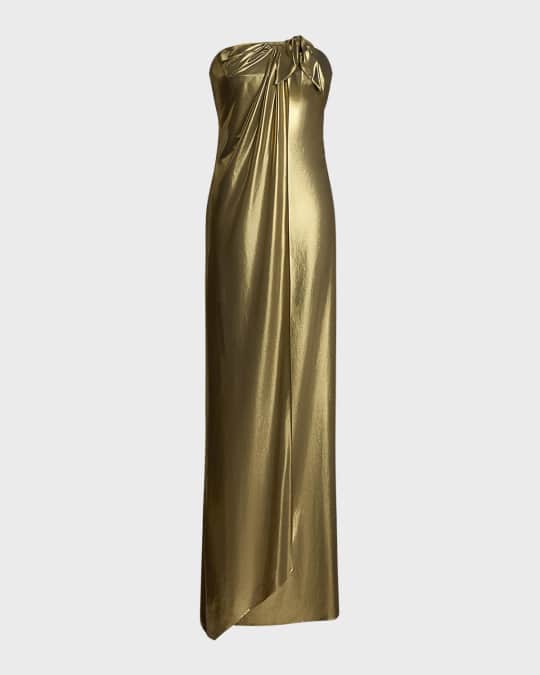 Neiman marcus gold dress online