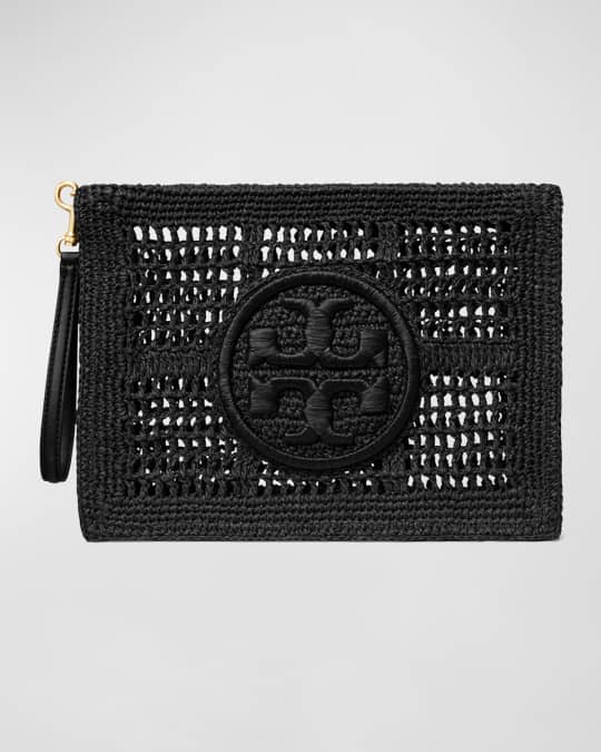 Tory Burch Ella Crochet Pouch Wristlet | Neiman Marcus