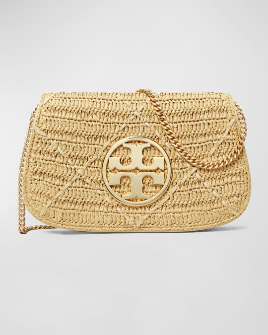 Tory Burch Reva Straw Clutch Bag Neiman Marcus
