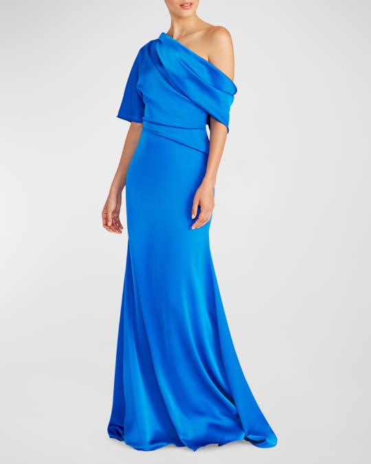 Remi Draped One-Shoulder Gown