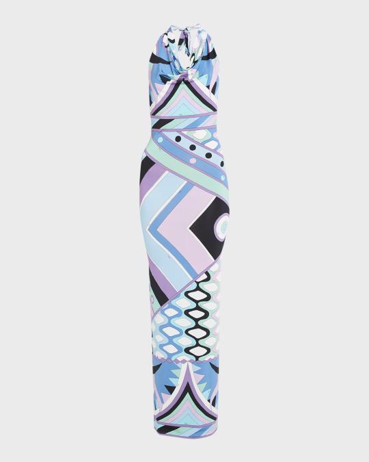 pucci open back dress Pucci Iride open-back gown Emilio Pucci