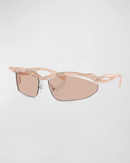 Contemporary Propionate & Plastic Cat-Eye Sunglasses 