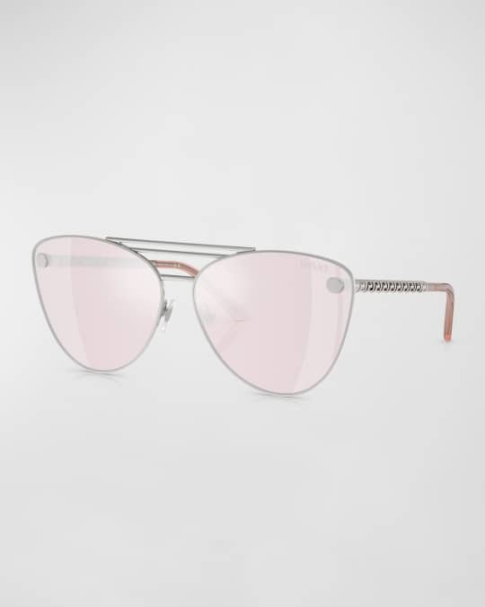 Greca Border Metal Cat-Eye Sunglasses 