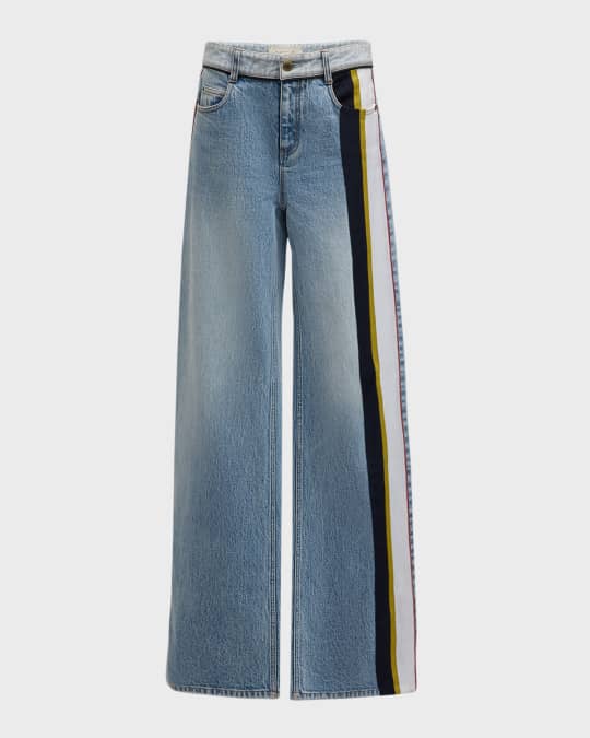Off white side stripe jeans hot sale