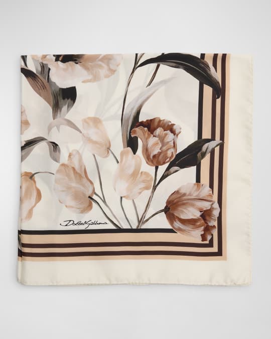 Dolce & Gabbana Multicolor Crest Print Cashmere 272cm x 132cm Men Scarf