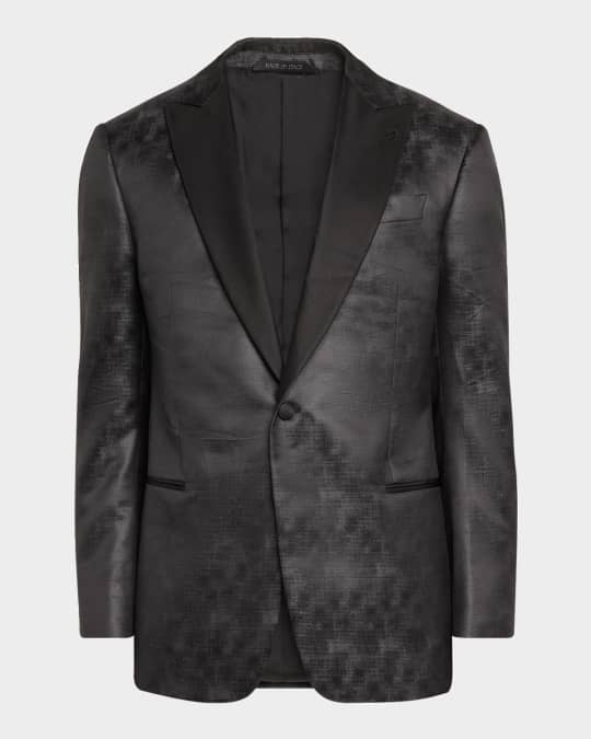 Giorgio Armani Men's Micro-Dot Peak Dinner Jacket | Neiman Marcus
