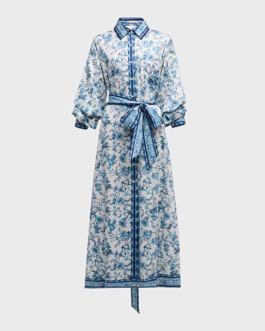 Alice + Olivia Tanika Button-Front Maxi Shirtdress | Neiman