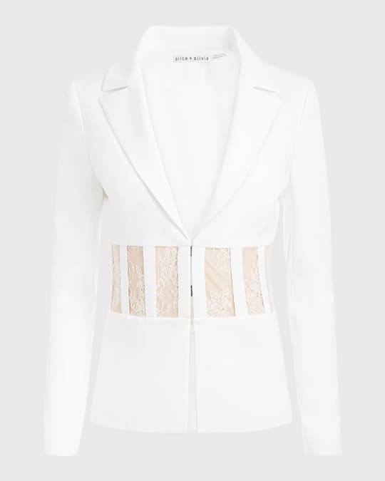 ARIA SHEER FLORAL LACE BLAZER