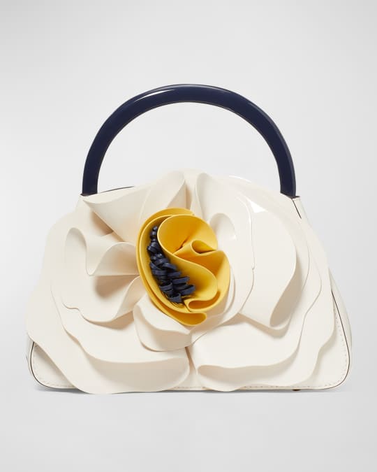 木・金限定価格 【新品 未使用】 Kate Spade ３D フラワー バッグ kate spade new york 3d flower patent leather top-handle bag
