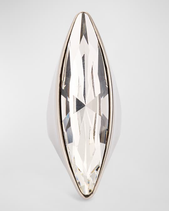 指輪・リング ALEXANDER MCQUEEN ANTIQUE GOLD L THE FACETED STONE RING antique-gold-metal-the-faceted