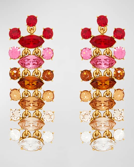 Abstract Crystal Chandelier Earrings