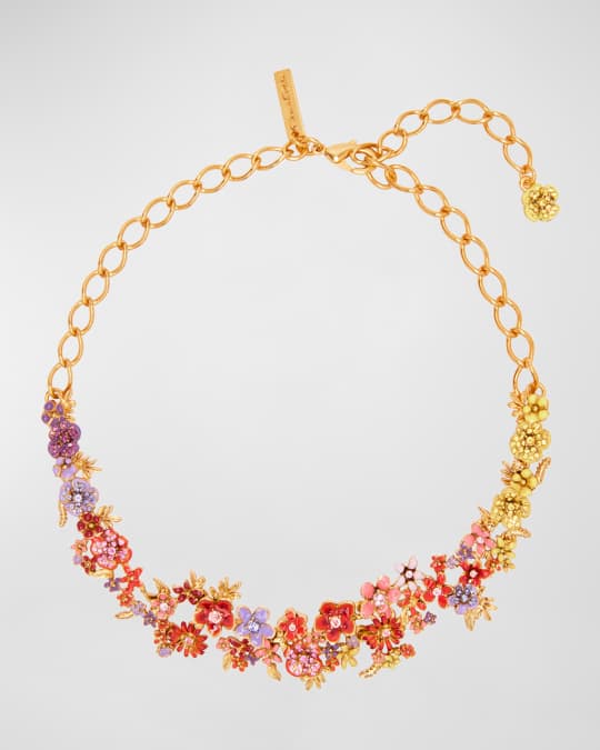 Enamel Flower Garden Necklace
