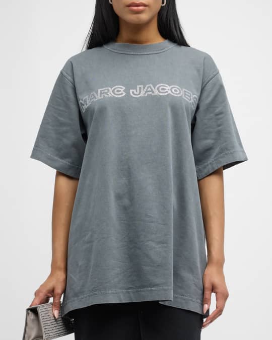【コンビニ受取対応商品】 Logo Crystal Jacobs Marc Short-Sleeve T-Shirt Oversized トップス