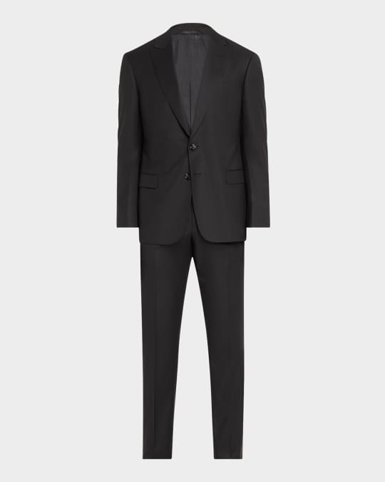 見逃し厳禁！おトクな Super Men's Armani Giorgio 150s Classic Peak-Lapel Striped スーツ