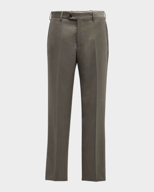 送料無料 通販 激安 Men's Armani Giorgio Flat-Front Marcus Neiman | Trousers Wool パンツ
