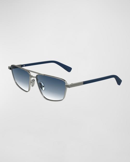 Lanvin Concerto Navigator Metal Aviator Sunglasses | Neiman  display picture 1