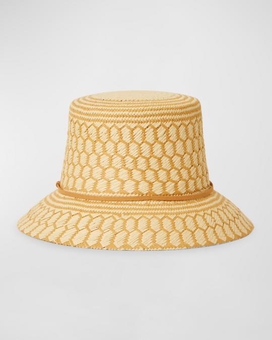 Petra Straw bucket hat BTB LOS ANGELES Petra Rain Bucket Packable Hat | Eric Javits main image 4