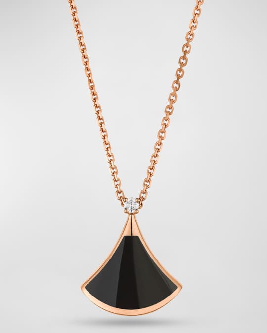 Rose Gold Necklace Bvlgari Onyx Necklace Rose Gold BVLGARI BVLGARI