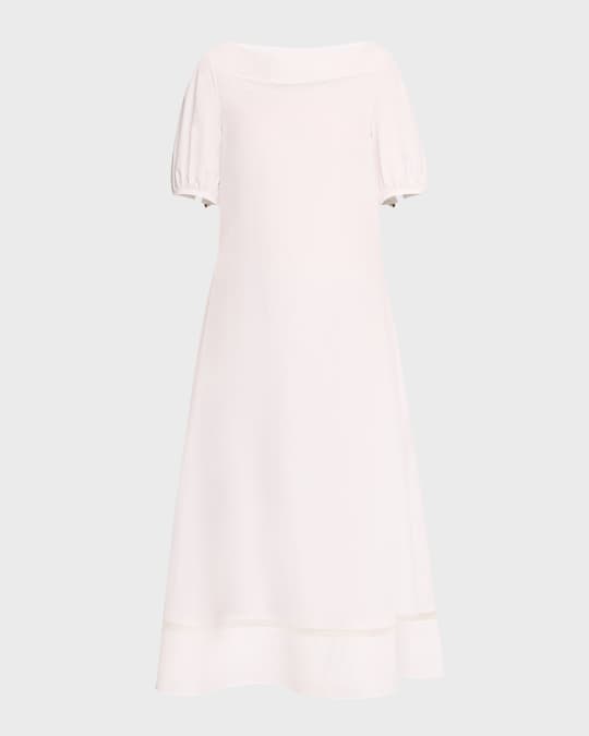 x High Summer Poplin Maxi Dress with Netted Detailing