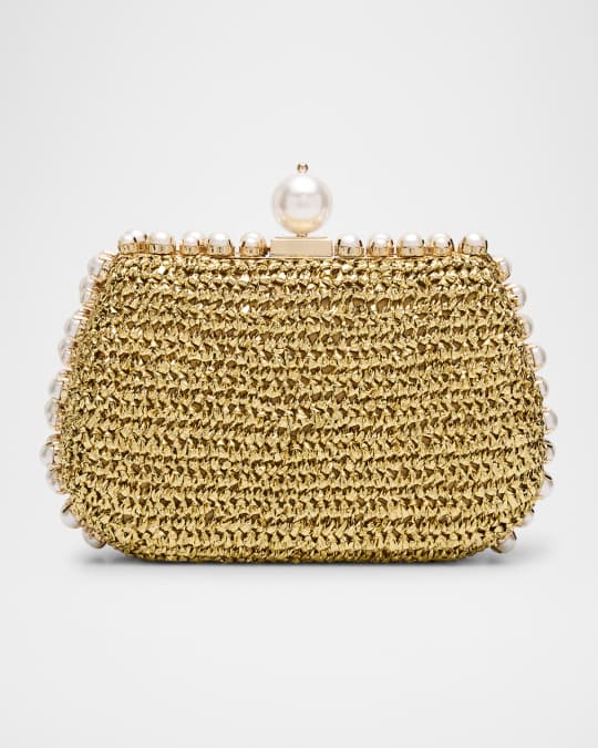 Amelie Pearly Metallic Clutch Bag