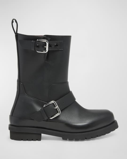 Stella McCartney Trace Alter Buckle Moto Booties | Neiman Marcus
