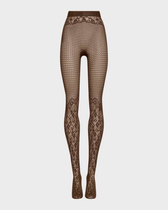 Wolford Flower Lace Tights Neiman Marcus