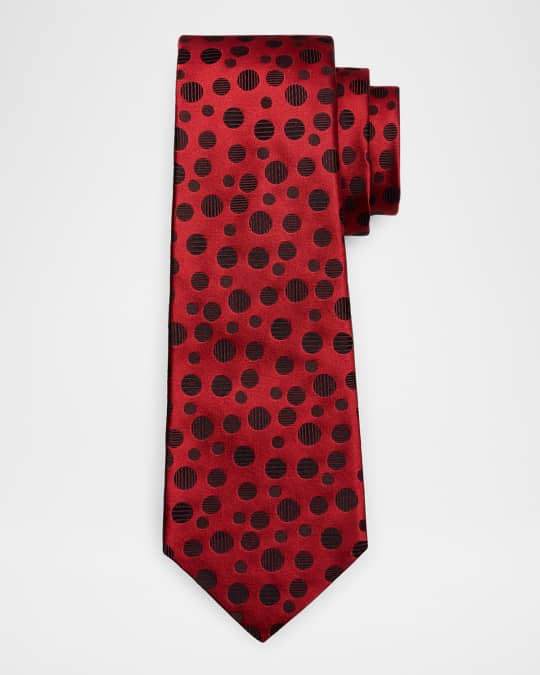 Men's Jacquard Dot Silk Tie