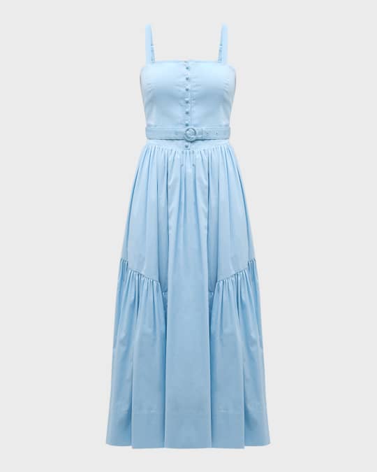 Cinq a Sept Amber Belted Poplin Midi Pinafore Dress | Neiman Cinq a Sept Amber Belted Poplin Midi Pinafore Dress | Neiman