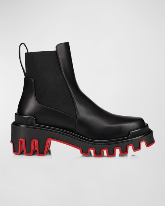 Dune Leather Red Sole Chelsea Booties