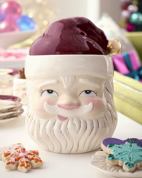 Red Papa Noel Cookie Jar