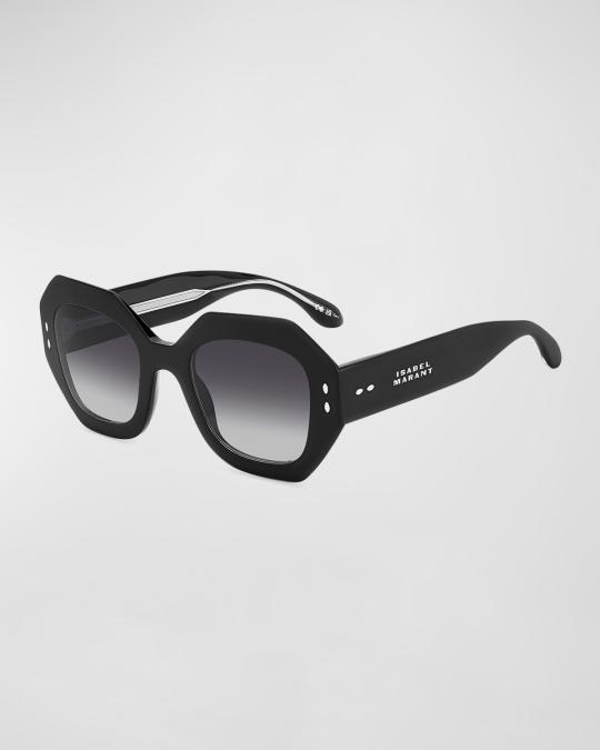 Isabel Marant Gradient Acetate Square Sunglasses | Neiman Marcus display picture 3