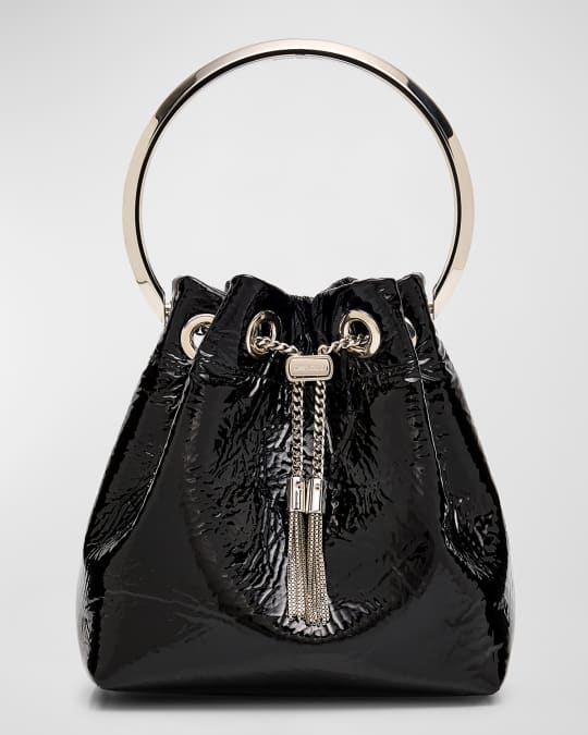 Jimmy Choo Bon Bon Patent Leather Bucket Bag | Neiman Marcus
