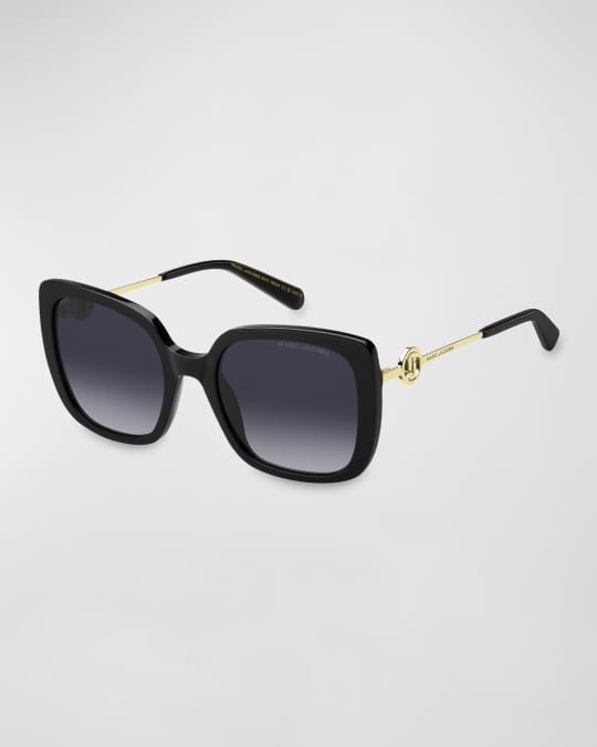 Acetate & Metal Square Sunglasses