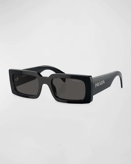 Prada アセテートサングラス∴ Prada Men's Acetate Rectangle Sunglasses | Neiman Marcus