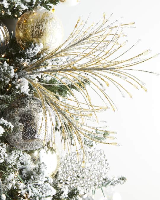 Large Silver and Gold Branch Spray
