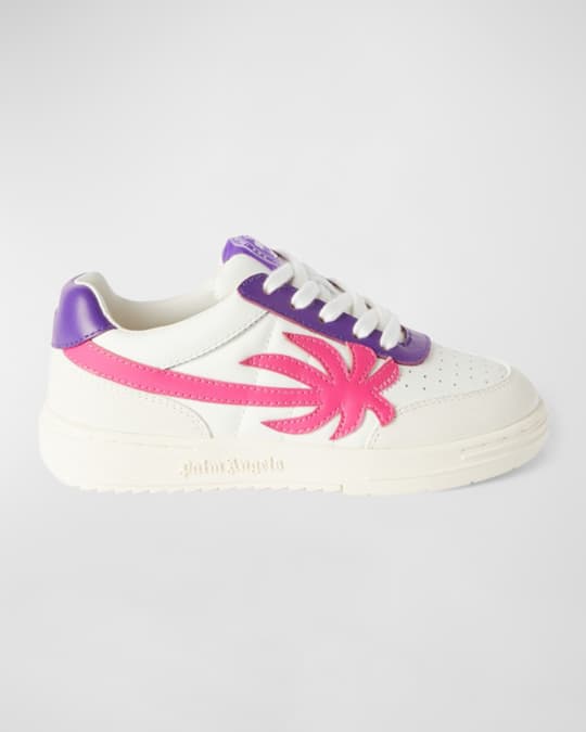 【関税込み】PALM ANGELS PALM BEACH UNIVERSITY LEATHER SNEAKE Palm Angels Girl's Palm Beach University Leather Sneakers