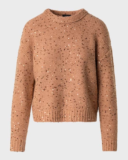 Cherry Sequin Silk Cashmere Sweater