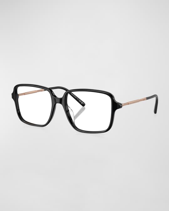 Modern Mixed-Media Square Glasses 