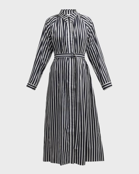 Heidi Striped Organic Cotton Midi Shirtdress