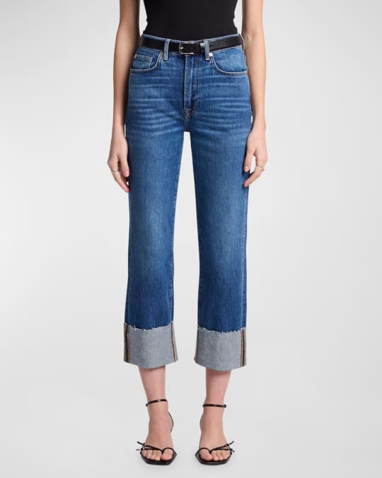 7 For All Mankind New £200 Logan Stovepipe Crop Jeans 27