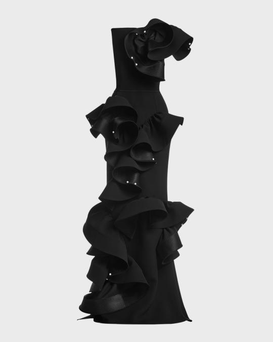 Maticevski Indulgence Ruffle Strapless Gown | Neiman Marcus