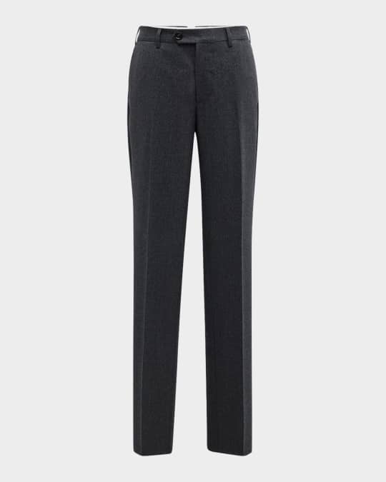 Men's Flannel Flat-Front Pants