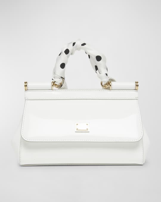 Dolce&Gabbana Sicily East-West Top-Handle Bag with Polka-Dot Scarf