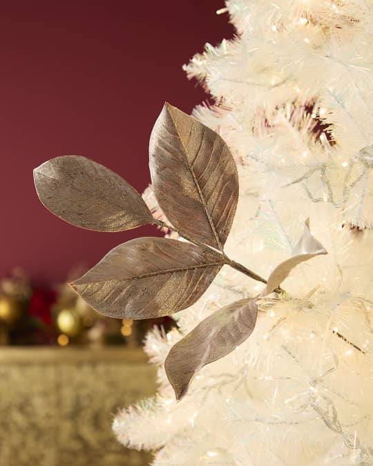 19.5" Bronze Gold Magnolia Leaf Spray