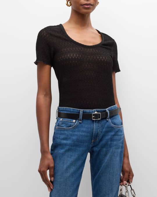Rag & Bone Julia Scoop-Neck Tee | Neiman Marcus
