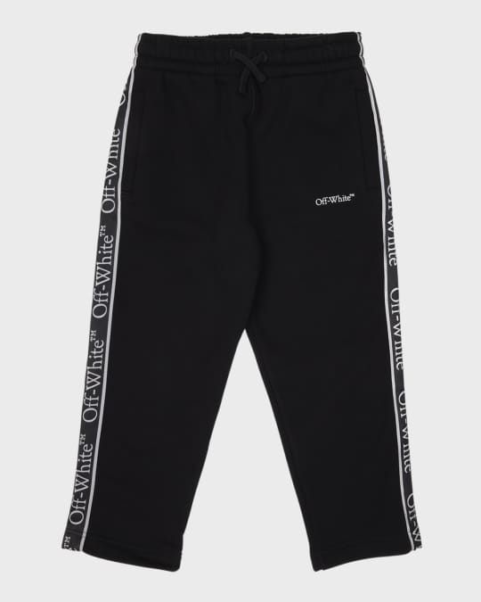 Boy's Bookish Logo Tape Sweatpants, Size 14