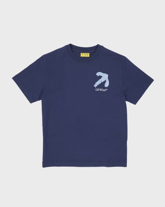  Boy's Acrylic Arrow Logo-Print T-Shirt, Size 4-12