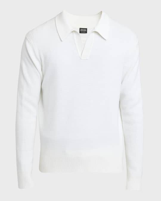 Men's Melange Oasi Cashmere Polo Sweater