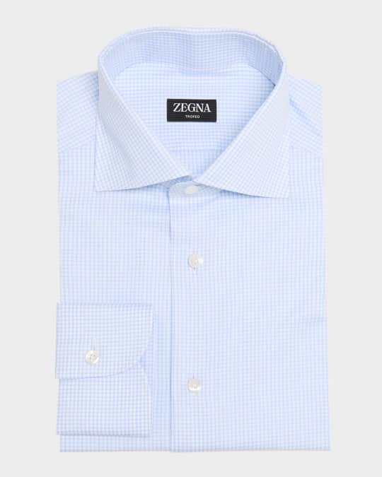Men's Trofeo Cotton Graph Check Dress Shirt